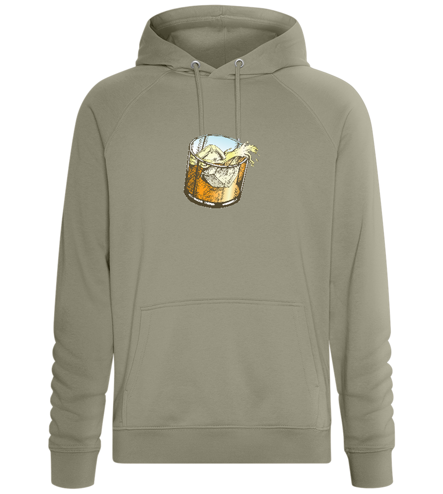 Whiskey Glass Design - Comfort unisex hoodie_KHAKI_front