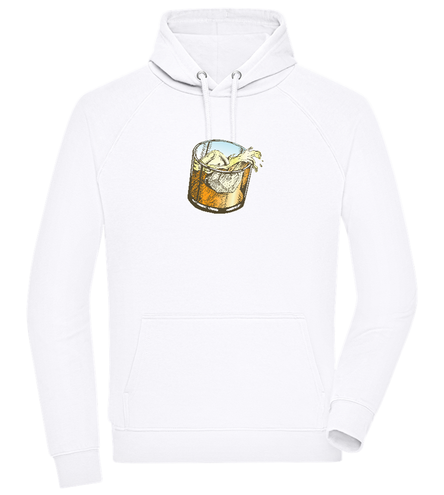 Whiskey Glass Design - Comfort unisex hoodie_WHITE_front