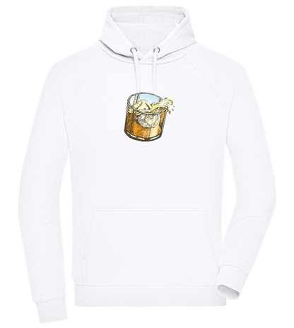 Whiskey Glass Design - Comfort unisex hoodie_WHITE_front