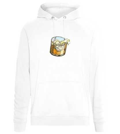 Whiskey Glass Design - Comfort unisex hoodie_WHITE_front