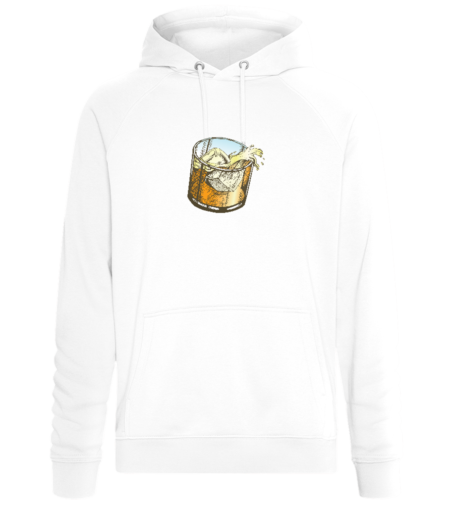 Whiskey Glass Design - Comfort unisex hoodie_WHITE_front