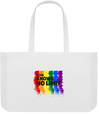 Love Knows No Limits Design - Premium large recycled shopping tote bag_WHITE_front