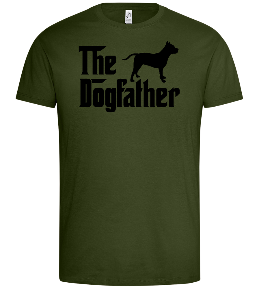 Dogfather Silhouette Design - Premium men's t-shirt_ARMY_front