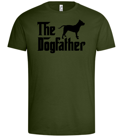 Dogfather Silhouette Design - Premium men's t-shirt_ARMY_front