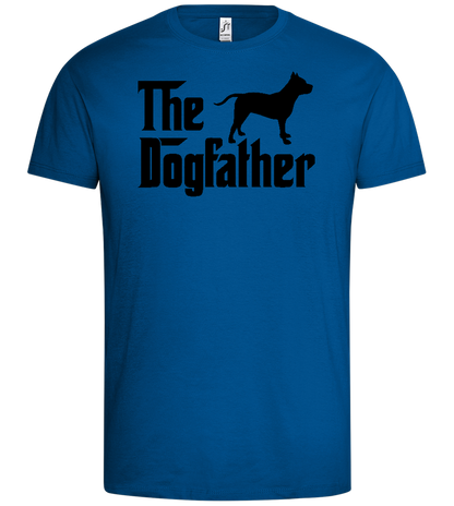 Dogfather Silhouette Design - Premium men's t-shirt_ROYAL_front