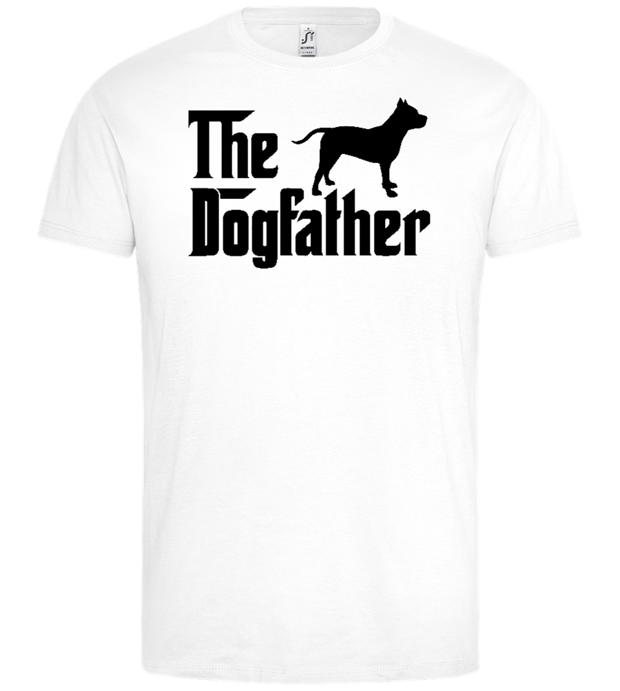 Dogfather Silhouette Design - Premium men's t-shirt_WHITE_front