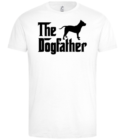 Dogfather Silhouette Design - Premium men's t-shirt_WHITE_front