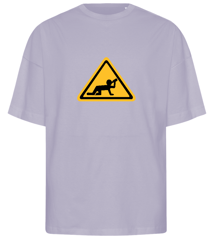 Watch Out Drunk Design - Premium men's oversized t-shirt_LILAK_front