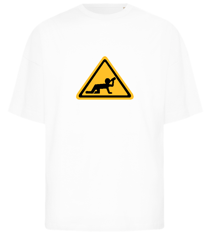 Watch Out Drunk Design - Premium men's oversized t-shirt_WHITE_front