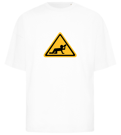 Watch Out Drunk Design - Premium men's oversized t-shirt_WHITE_front