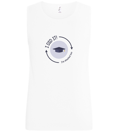 Im Shocked Too Design - Basic men's tank top_WHITE_front