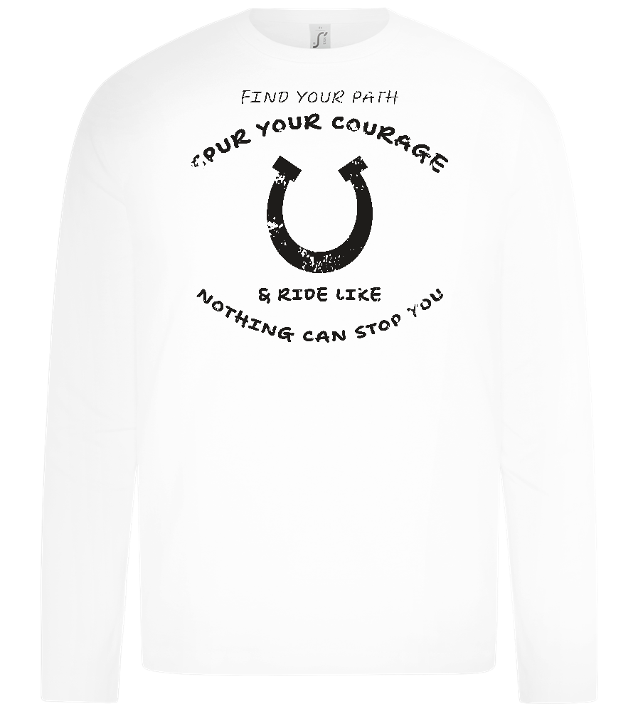 Spur Your Courage Design - Premium kids long sleeve t-shirt_WHITE_front