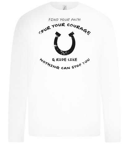 Spur Your Courage Design - Premium kids long sleeve t-shirt_WHITE_front