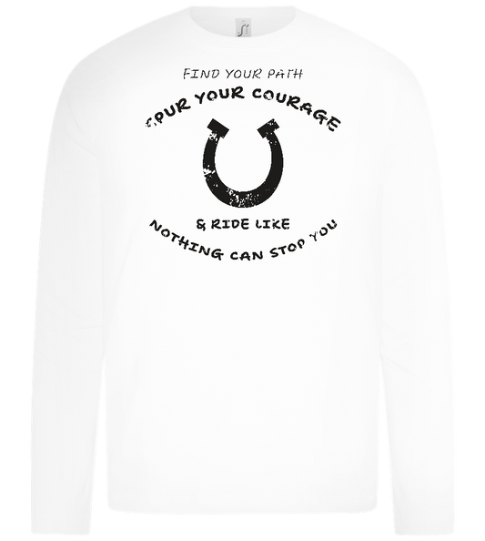 Spur Your Courage Design - Premium kids long sleeve t-shirt_WHITE_front