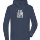 The Real Boss Design - Premium unisex hoodie_DENIM CHINA_front