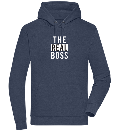 The Real Boss Design - Premium unisex hoodie_DENIM CHINA_front