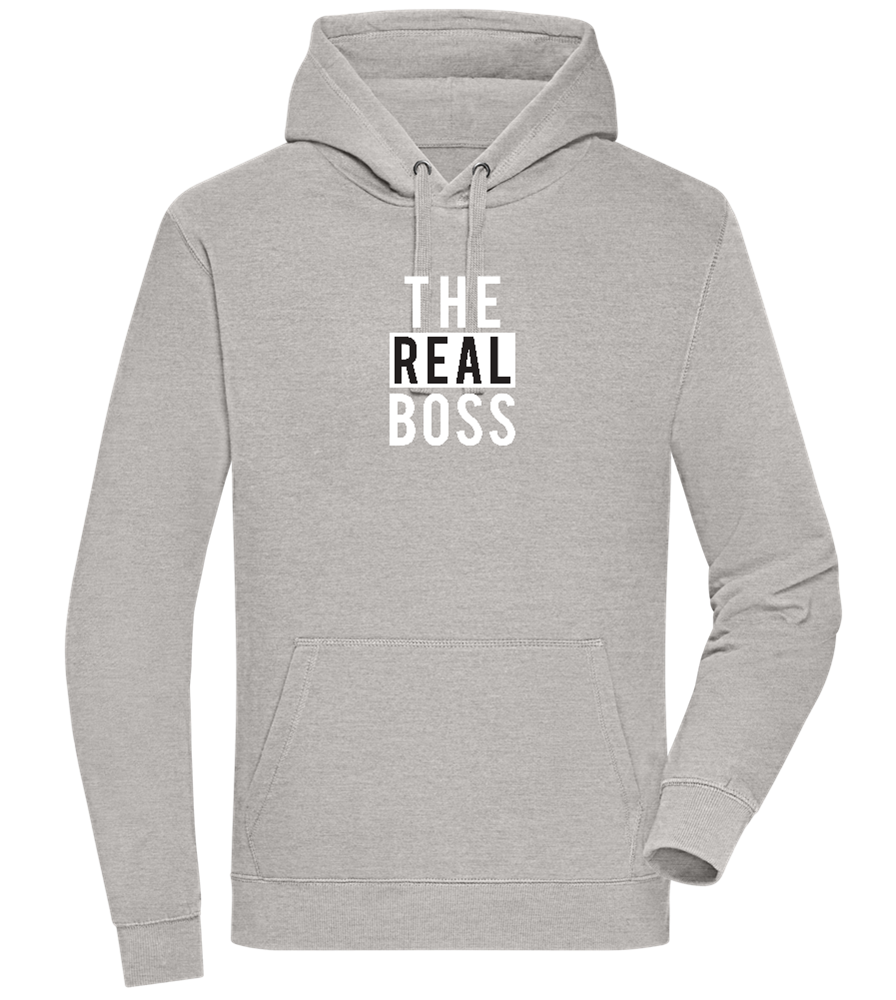 The Real Boss Design - Premium unisex hoodie_ORION GREY II_front