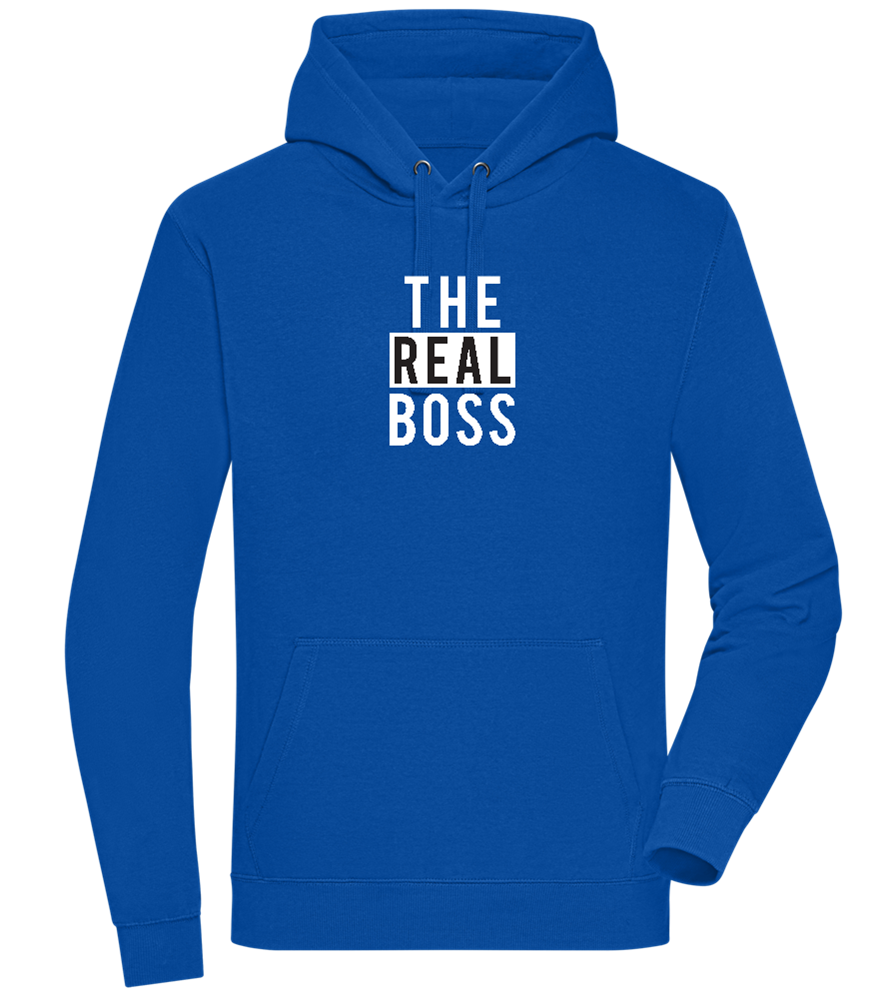 The Real Boss Design - Premium unisex hoodie_ROYAL_front