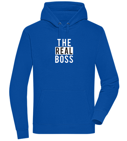 The Real Boss Design - Premium unisex hoodie_ROYAL_front