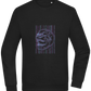 Neon Lines Skull Design - Comfort Essential Unisex Sweater_BLACK_front