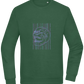 Neon Lines Skull Design - Comfort Essential Unisex Sweater_GREEN BOTTLE_front