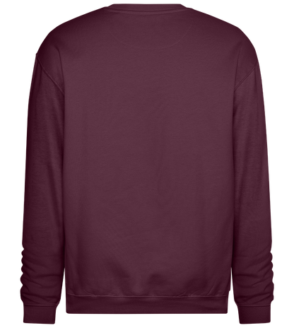 Neon Lines Skull Design - Comfort Essential Unisex Sweater_BORDEAUX_back