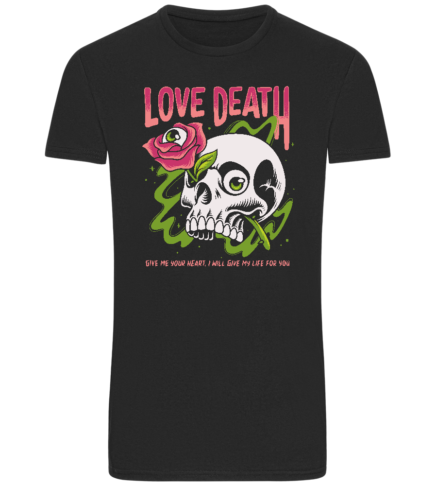 Skull Love Death Design - Basic Unisex T-Shirt_DEEP BLACK_front