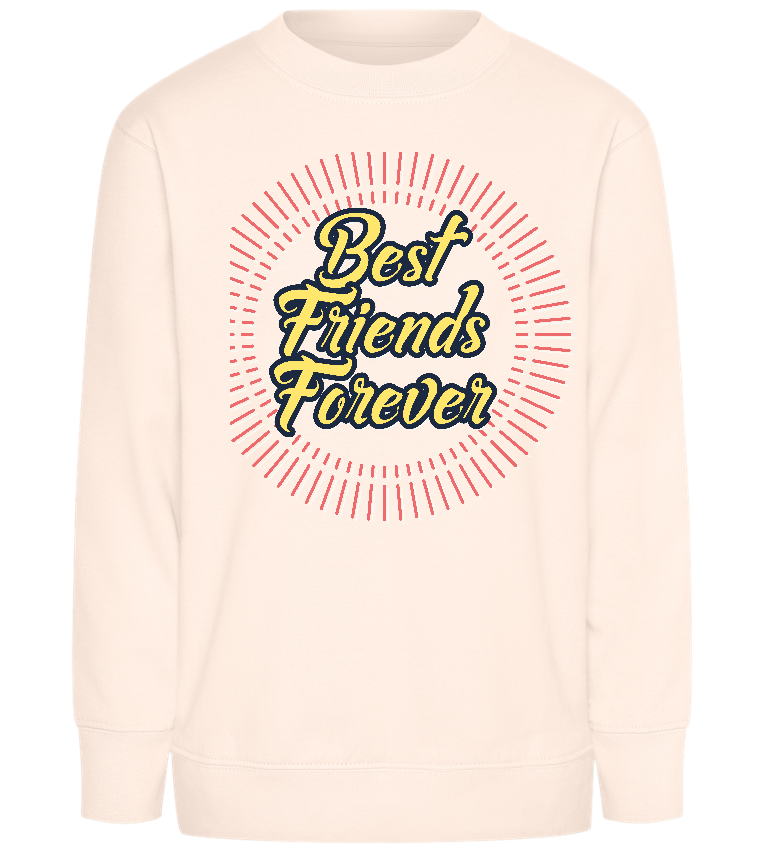 Friends Forever Design - Comfort Kids Sweater_LIGHT PEACH ROSE_front