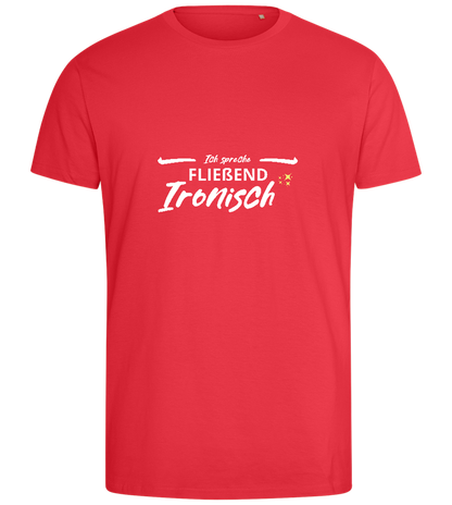 Fluently Ironic Design - Comfort men's fitted t-shirt_BRIGHT RED_front