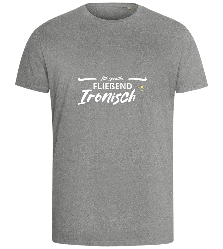 Fluently Ironic Design - Comfort men's fitted t-shirt_ORION GREY_front