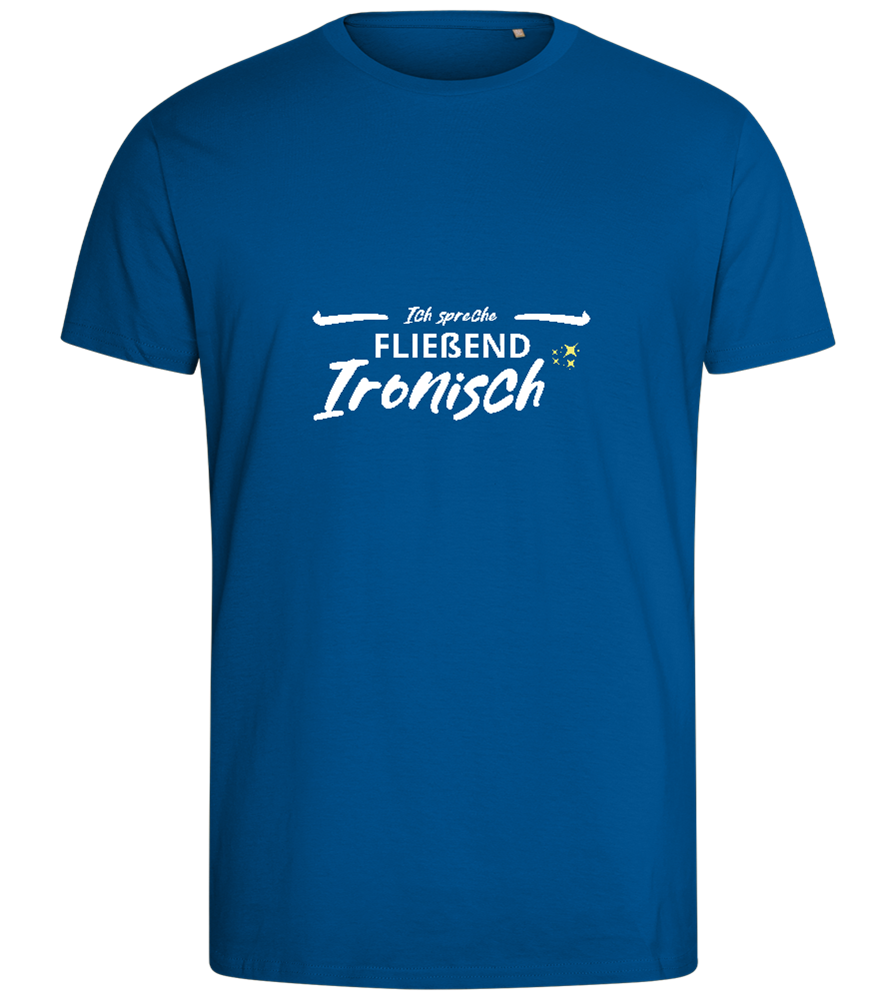 Fluently Ironic Design - Comfort men's fitted t-shirt_ROYAL_front