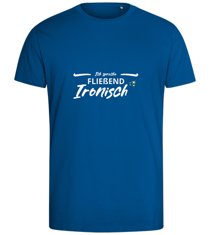 Fluently Ironic Design - Comfort men's fitted t-shirt_ROYAL_front