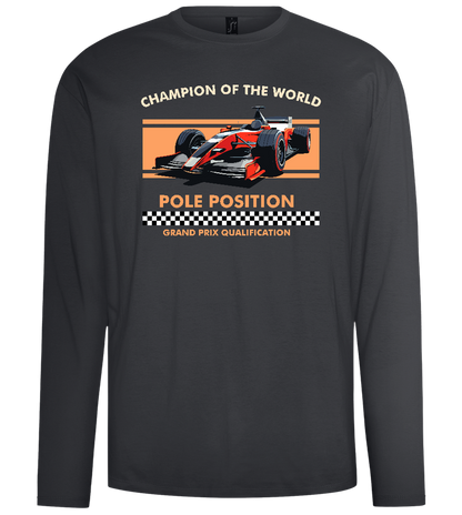 Champion of the World Design - Comfort men's long sleeve t-shirt_DARK GRAY_front