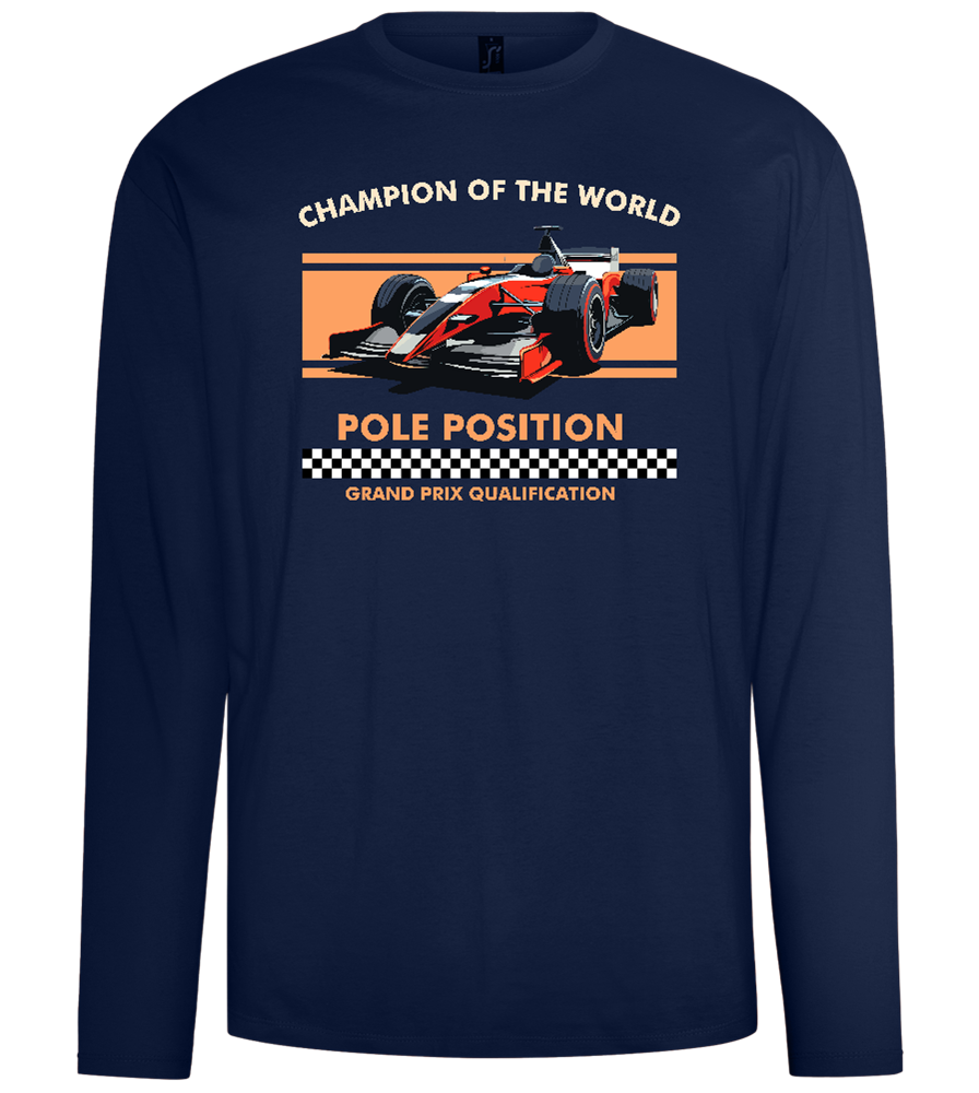 Champion of the World Design - Comfort men's long sleeve t-shirt_MARINE_front