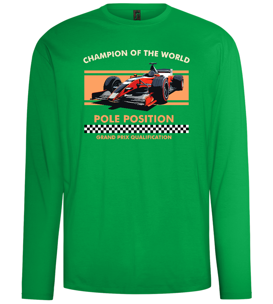 Champion of the World Design - Comfort men's long sleeve t-shirt_MEADOW GREEN_front