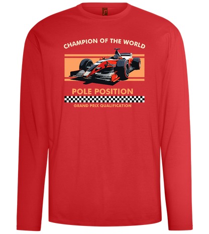 Champion of the World Design - Comfort men's long sleeve t-shirt_RED_front