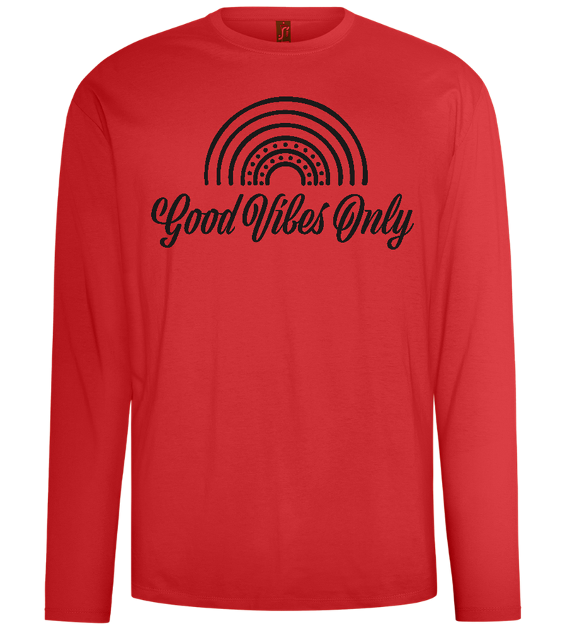 Good Vibes Only Design - Comfort men's long sleeve t-shirt_RED_front