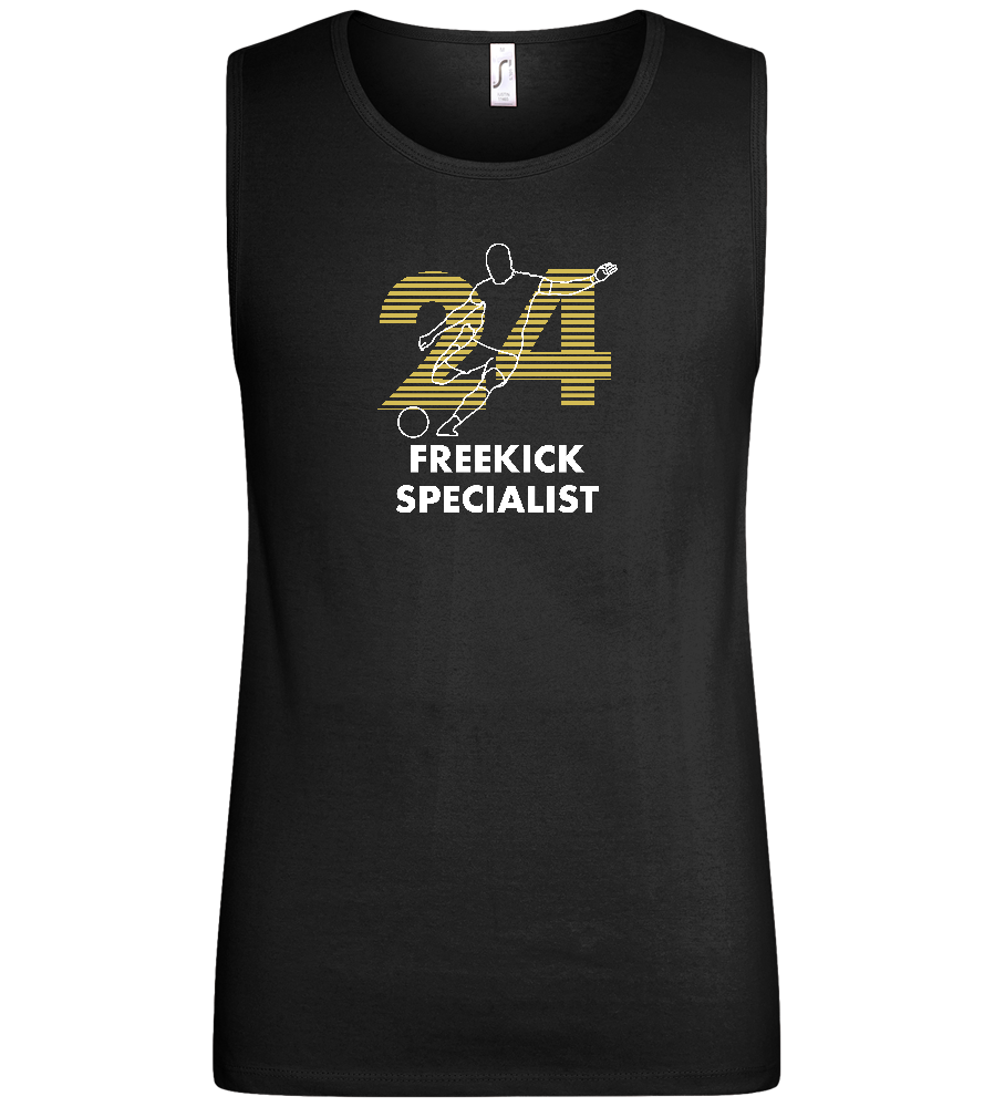 Freekick Specialist Design - Basic men's tank top_DEEP BLACK_front