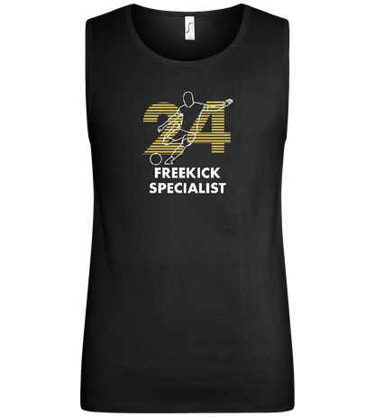 Freekick Specialist Design - Basic men's tank top_DEEP BLACK_front