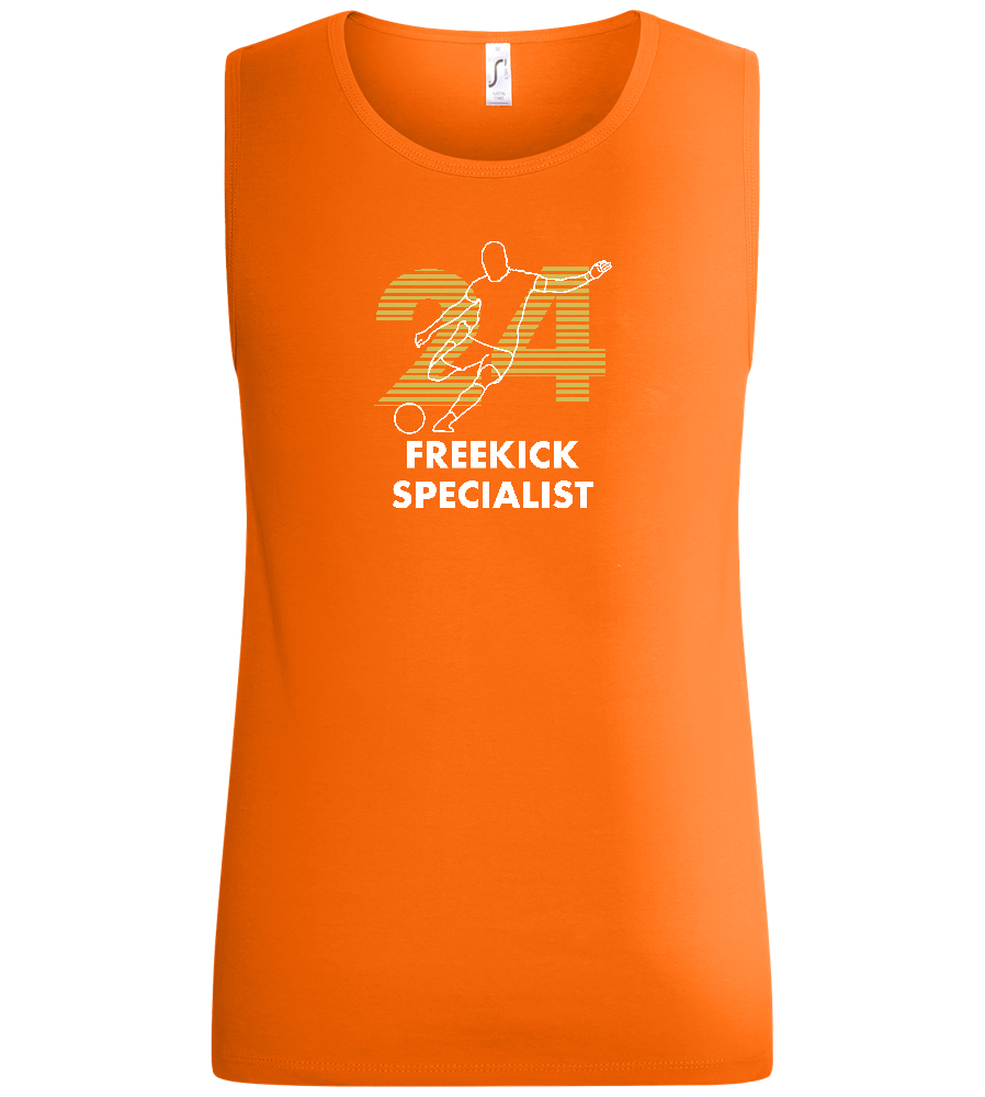 Freekick Specialist Design - Basic men's tank top_ORANGE_front