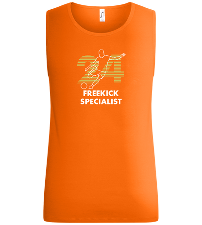 Freekick Specialist Design - Basic men's tank top_ORANGE_front