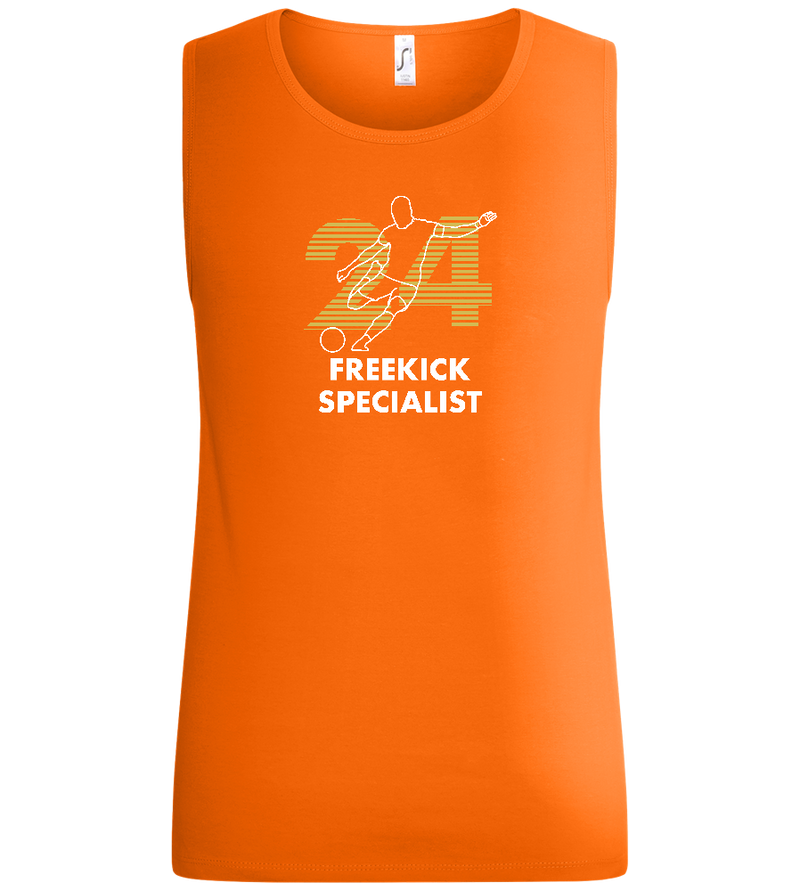 Freekick Specialist Design - Basic men's tank top_ORANGE_front