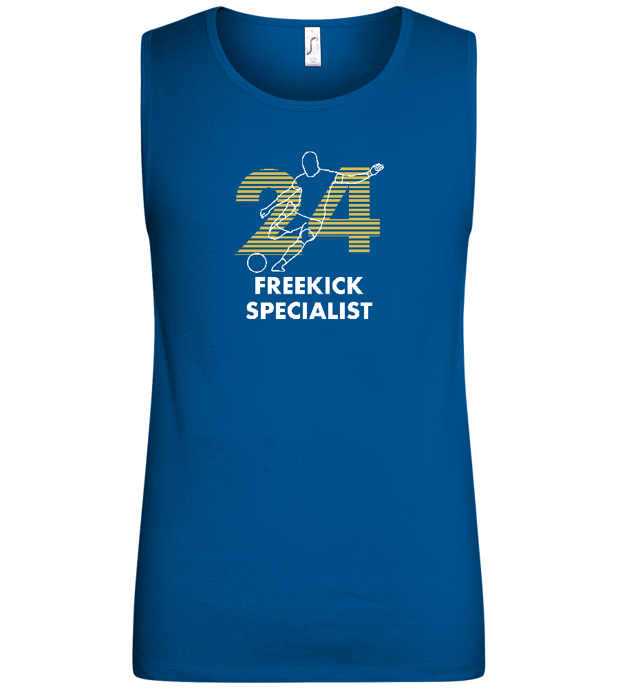 Freekick Specialist Design - Basic men's tank top_ROYAL_front