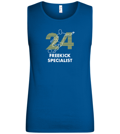 Freekick Specialist Design - Basic men's tank top_ROYAL_front