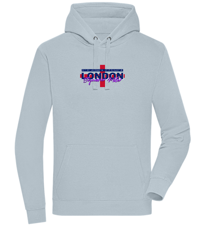 Square Mile Design - Premium unisex hoodie_CREAMY BLUE_front