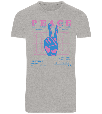 Peace Positive Mind Positive Life Design - Basic Unisex T-Shirt_ORION GREY_front