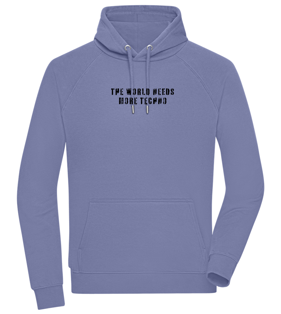 The World Needs More Techno Design - Comfort unisex hoodie_BLUE_front