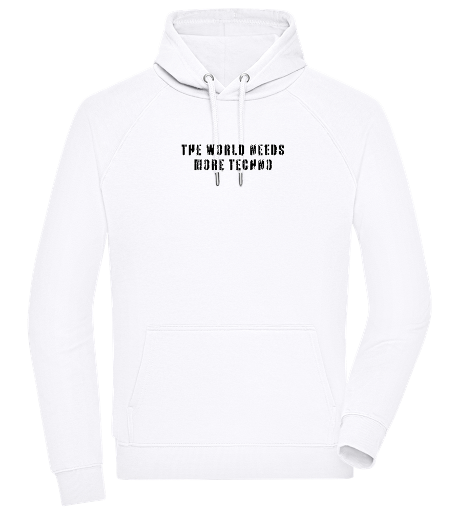 The World Needs More Techno Design - Comfort unisex hoodie_WHITE_front