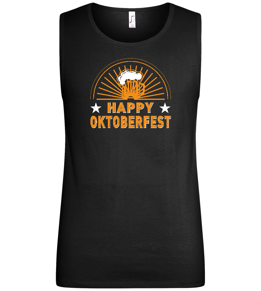 Happy Oktoberfest Design - Basic men's tank top_DEEP BLACK_front