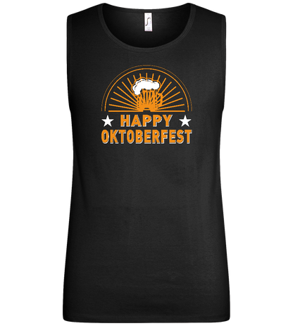 Happy Oktoberfest Design - Basic men's tank top_DEEP BLACK_front